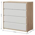 Cômoda Infantil 4 Gavetas Multimóveis Cr40022 Branco Acetinad