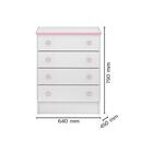 Cômoda Infantil 4 Gavetas Multimóveis Cr40043