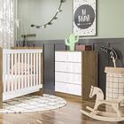 Cômoda Infantil 4 Gavetas Quality H02 Rústico/branco - Mpozen