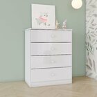 Cômoda Infantil 4 Gavetas Sonho Encantado Espresso Móveis Bra