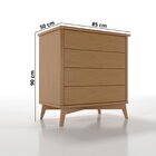 Cômoda Infantil 4 Gavetas Zen Nogueira