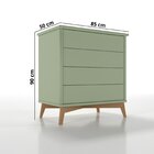 Cômoda Infantil 4 Gavetas Zen Verde
