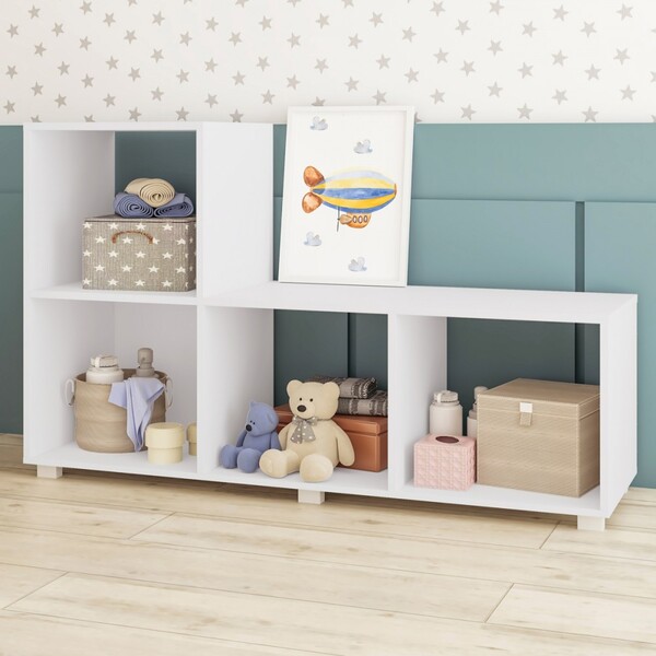 Cômoda Infantil 4 Nichos Branco Be 105 - Brv Móveis