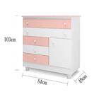 Comoda Infantil 5 Gavetas 1 Porta 35002 Arco Iris Pln