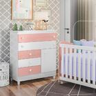 Comoda Infantil 5 Gavetas 1 Porta 35002 Arco Iris Pln