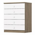 Cômoda Infantil 5 Gavetas Faz De Conta Espresso Móveis Rústic