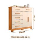 Cômoda Infantil 6 Gavetas 2 Portas Carvalho Grife Off White X