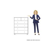 Cômoda Infantil 6 Gavetas Balão Branco