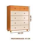 Cômoda Infantil 6 Gavetas Carvalho Grife Off White Valente Sh