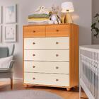 Cômoda Infantil 6 Gavetas Carvalho Grife Off White Valente Sh