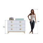 Cômoda Infantil 6 Gavetas Eleva Completa Móveis Branco