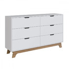 Cômoda Infantil 6 Gavetas Mdf Alice Mobikasa