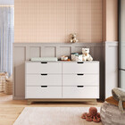 Cômoda Infantil 6 Gavetas Mdf Alice Mobikasa