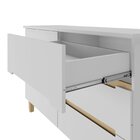 Cômoda Infantil 6 Gavetas Sky Branco/olmo Italiano