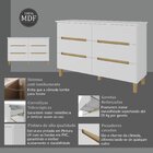 Cômoda Infantil 6 Gavetas Sky Branco/olmo Italiano