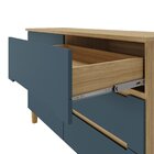 Cômoda Infantil 6 Gavetas Sky Olmo Italiano/azul