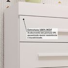 Cômoda Infantil 8 Gavetas 100% Mdf 111,70cm X 100,50cm Brinca