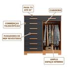 Cômoda Infantil 8 Gavetas 2 Portas Nature Titanium Valentina