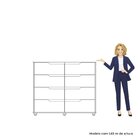 Cômoda Infantil 8 Gavetas Circus Branco/nature