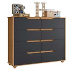 Cômoda Infantil 8 Gavetas Circus Nature/titanium