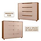 Cômoda Infantil 8 Gavetas Jatobá Fendi Flex Dalila Shop Jm