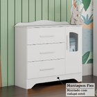 Cômoda Infantil 92,9cm 1 Porta Com Janela E 3 Gavetas Alice 1