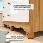 Cômoda Infantil 95cm 1 Porta Com Janela E 4 Gavetas Ezra 100%