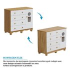 Cômoda Infantil 95cm 1 Porta Com Janela E 4 Gavetas Ezra 100%