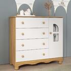 Cômoda Infantil 95cm 1 Porta Com Vidro E 4 Gavetas Aurora Mul