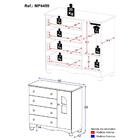 Cômoda Infantil 95cm 1 Porta Com Vidro E 4 Gavetas Aurora Mul