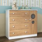 Cômoda Infantil 95cm 1 Porta Com Vidro E 4 Gavetas Pirulito M