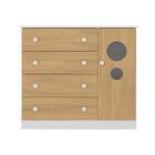 Cômoda Infantil 95cm 1 Porta Com Vidro E 4 Gavetas Pirulito M