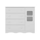 Cômoda Infantil 95cm 1 Porta Com Vidro E 4 Gavetas Serena Mul