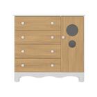 Cômoda Infantil 95cm 1 Porta Com Vidro E 4 Gavetas Suspiro Mu