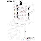 Cômoda Infantil 95cm 1 Porta Com Vidro E 4 Gavetas Suspiro Mu