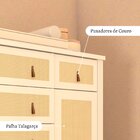 Cômoda Infantil  5 Gavetas 1 Porta Tudor Plus  Branco