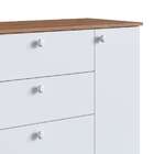 Cômoda Infantil Aconchego 1 Porta 4 Gavetas Nogal Manchester/