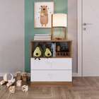 Cômoda Infantil Aconchego 2 Gv Branca E Nogal