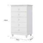 Cômoda Infantil Afeto 5 Gv Branca