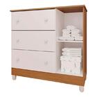Cômoda Infantil Ambiente New Selena Com Porta Branco Bétula –