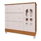 Cômoda Infantil Ambiente New Selena Com Porta Branco Bétula –