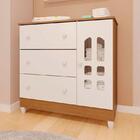Cômoda Infantil Ambiente New Selena Com Porta Branco Bétula –