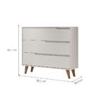 Cômoda Infantil Analu 3 Gv Branca