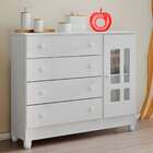 Cômoda Infantil Ariel 1 Pt 4 Gv Branco Brilho