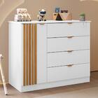 Cômoda Infantil Ayla 1 Porta E 4 Gavetas - Phoenix Baby