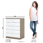 Cômoda Infantil Bala De Menta 05 Gavetas Henn