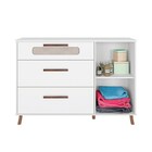 Cômoda Infantil Bibi 1 Porta 3 Gavetas Branco - Móveis Estrela