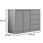 Cômoda Infantil Blenda Cinza - Phoenix Baby