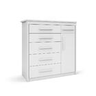 Cômoda Infantil Branca 6 Gavetas Com Sapateira Lala Shop Jm