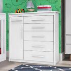 Cômoda Infantil Branca 6 Gavetas Com Sapateira Lala Shop Jm